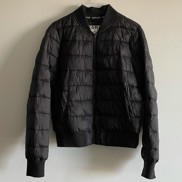 Garage Black Bomber Jacket - Picture 1 of 6
